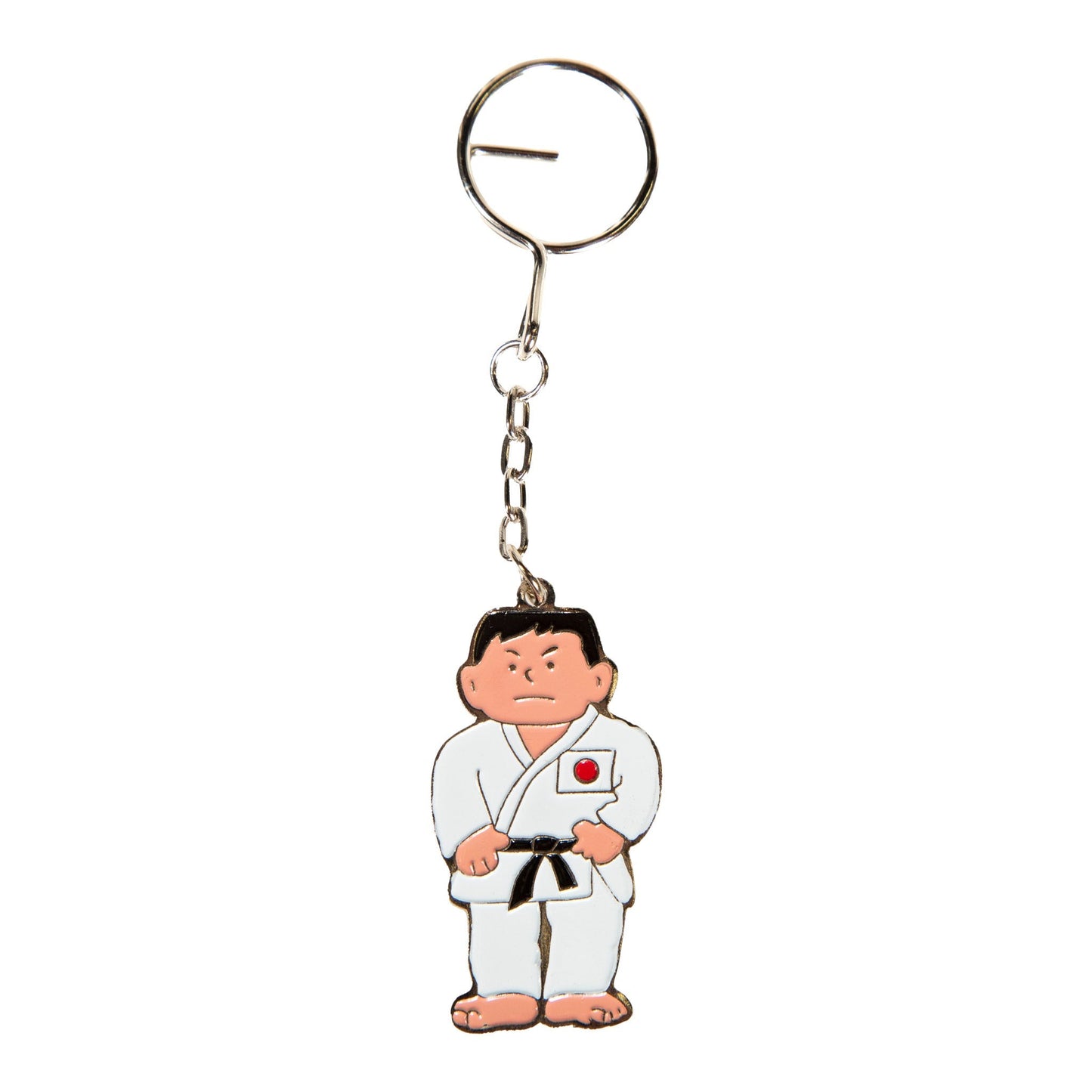 Karate Man with Flag Keychain