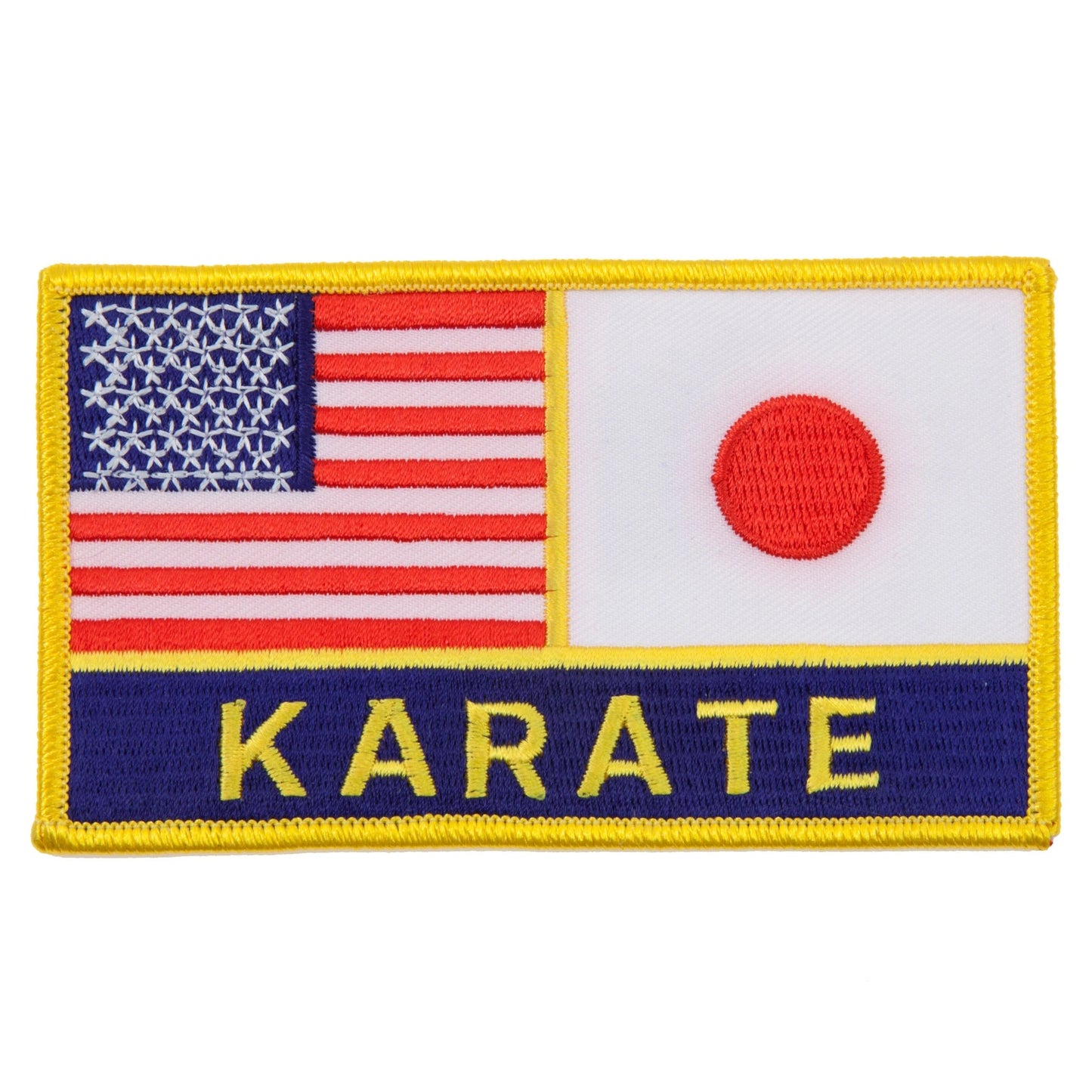 USA & Japan Flags Karate Patch 4.75"x2.75"