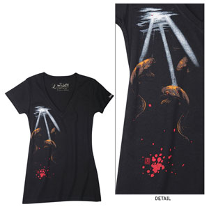 Sanbon Women's V-Neck Koi Tee