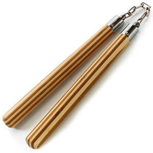 Round Bamboo Ball-Bearing Nunchaku