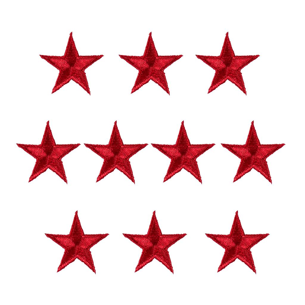 Iron-On Star Patches - 10 Pack