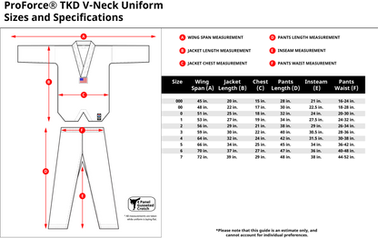 ProForce® TKD Taekwondo Uniform (With American Flag) 5 oz.