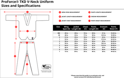 ProForce® Plain Taekwondo TKD Uniform (No Flag) 5 oz.