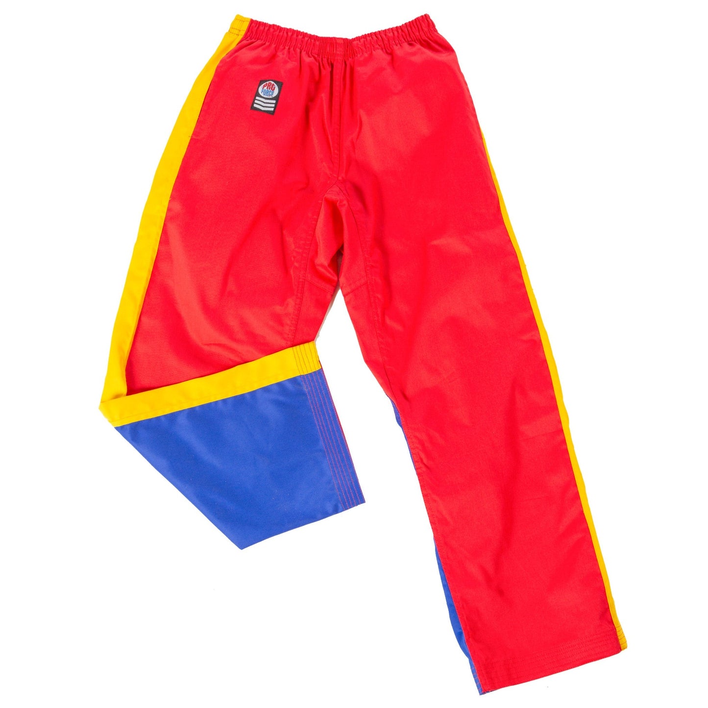 ProForce Sport® Demo Karate Pants Red & Blue w/Yellow Stripe