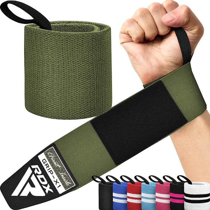 RDX W3 IPL USPA Approved Powerlifting Wrist Support Wraps with Thumb Loops OEKO-TEX Standard 100 certified