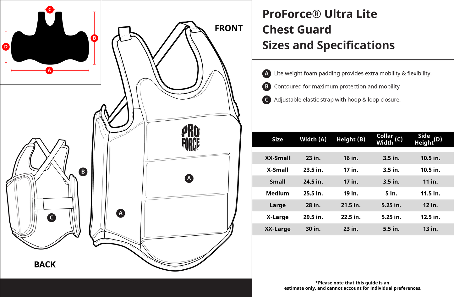 ProForce® Ultra Lite Chest Guard