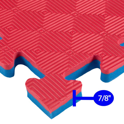 ProForce® Deluxe Reversible Jigsaw Mat Red/Blue