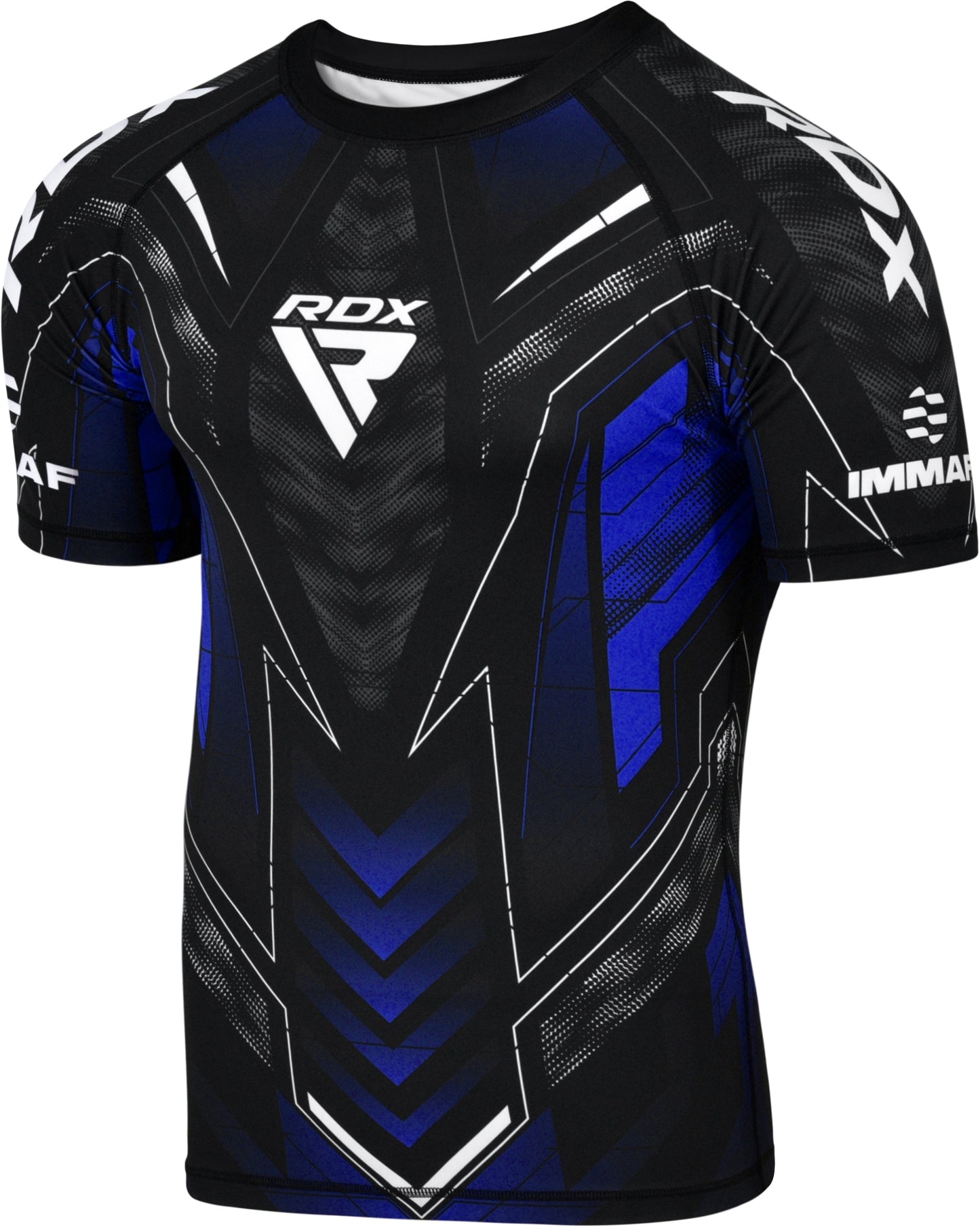 RDX IMMAF Approved Half Sleeves Compression Shirt Blue