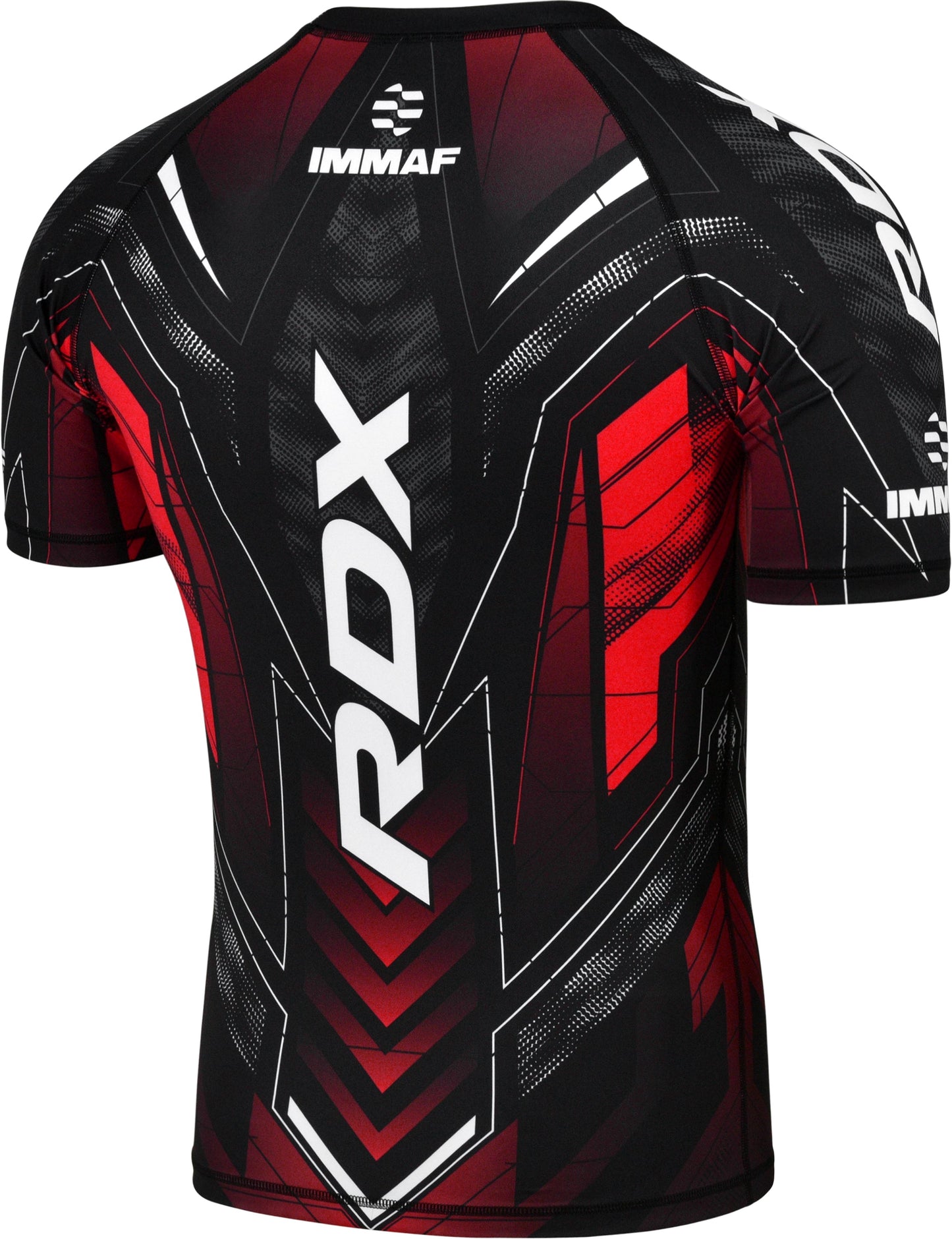 RDX IMMAF Approved Half Sleeves Compression Shirt Red