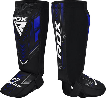 RDX IMMAF Approved Neoprene Shin Instep Guards Blue