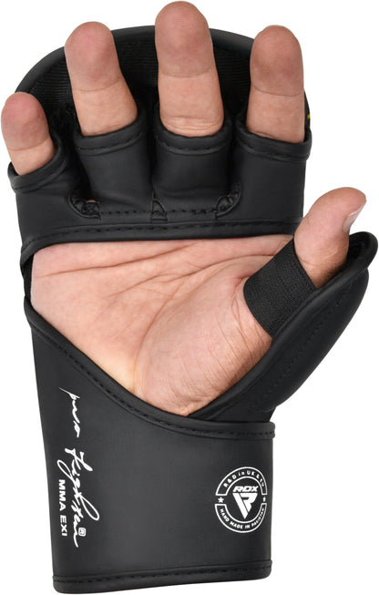 RDX IMMAF Approved Shooter Grappling Gloves GOLDEN