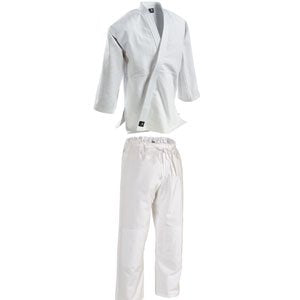 Single-Weave Student Judo Gi - Drawstring Pants-WHITE