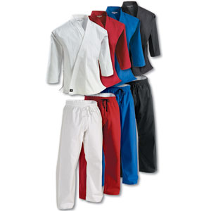 10 oz. Brushed Cotton Heavyweight Karate Uniform standing up