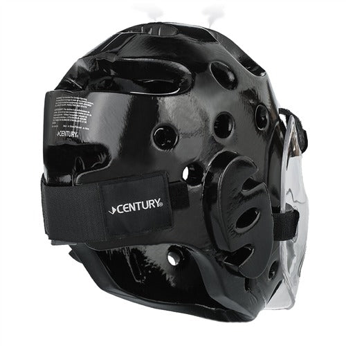 Student Sparring Headgear with Face Shield-BLACK