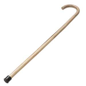 30" Rattan Cane with black rubber bottom. angle view.