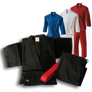 10 oz. Brushed Cotton Heavyweight Karate Uniform black uniform folded