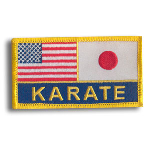 US/Japan Flags-Karate Patch