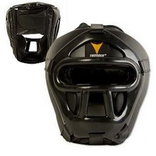 ProForce® Thunder Black Vinyl Head Guard w/ Face Shield